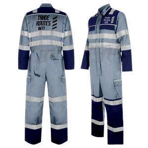 Ensemble de vêtements de travail de qualité supérieure avec logo personnalisé Chemise à bretelles en polyester durable et à boutons Vêtements de sécurité réfléchissants et imperméables à col rond - Product Image 3