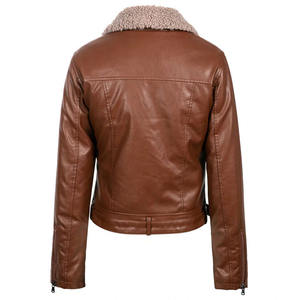 Veste en cuir à capuche pour femmes de grande taille, service OEM de qualité supérieure, nouveau dernier design de vestes en cuir pour femmes à la mode - Product Image 2