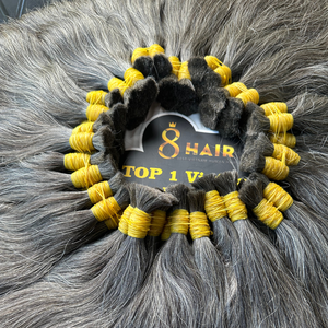 Cabello humano liso gris vietnamita natural de la Virgen cabello humano a granel doble dibujado 8 a 34 pulgadas - Product Image 2