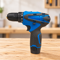 Perceuse sans fil à balais 12V T1-SDZ33 avec mandrin de 10 mm et 2 batteries de 1,5 Ah pour percer et vissage