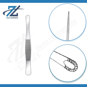 Pince à dissection russe de haute qualité avec extrémité fenestrée Fabrication en acier inoxydable chirurgical de 250mm de long au Pakistan - Product Image 3