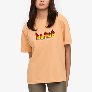 T-shirt surdimensionné lourd sur mesure pour femmes Streetwear à épaules tombantes vierge T-shirt pour femmes avec logo sérigraphié personnalisé - Product Image 1