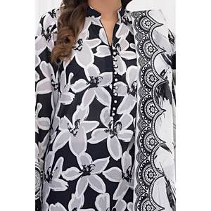 Conjunto de traje de 3 piezas sin coser de tela de algodón negro para mujer - Product Image 6