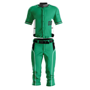 Fully Customizable Private Label Solid Colors Breathable Design <b>Baseball</b> Uniform Adults Size Men's <b>Baseball</b> Uniforms <b>Set</b> - Product Image 1