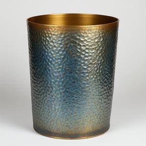 Cubo de Basura de Acero Galvanizado de Estilo Clásico Sin Tapa, Ecológico y Portátil para Interiores Modernos y Tradicionales, Utilidad Duradera - Product Image 2