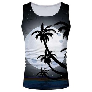 Débardeurs sans manches imprimés, grande taille, entièrement sublimés, vêtements pour hommes, débardeurs, matériaux personnalisés, style High Street - Product Image 1