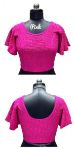 Rashi's Modern Heavy Crush Foil Lining Blouse Summer Formal avec Fine Strach et Butterfly Pattern Ready to Use Sleeves - Product Image 4