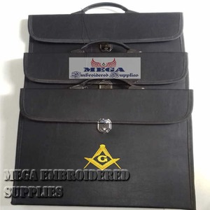 Freemason Masonic Leather Hard & Soft Cases para Delantal y Regalia Ligero Cosido y Bordado - Product Image 5