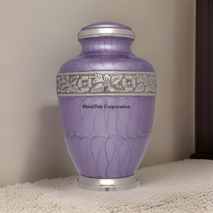 เหยือกใส่เถ้ากระดูกสีม่วงสำหรับใส่เถ้ากระดูกสไตล์อเมริกันผู้ใหญ่พิธีฝังศพขี้เถ้าตกแต่งที่ระลึกรูปทรงที่เป็นเอกลักษณ์ - Product Image 5