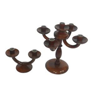 Nouvel arrivage Bougeoir en bois Bougeoir en bois noyer hêtre Bougeoir artisanal en bois pour la vaisselle Décorations de mariage - Product Image 1