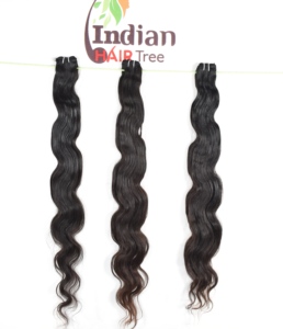 Extensions de cheveux humains vierges bruts indiens non traités, lots de cheveux Bodywave couleur naturelle, ondulations profondes lâches, tissées à la machine au Vietnam, extensions à bandes adhésives - Product Image 6