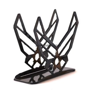 Porte-serviettes en acier inoxydable en métal plaqué argent de concepteur de haute qualité pour porte-serviettes de décoration de table de luxe - Product Image 5