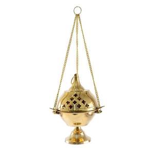 Hanging Gold Metal <b>Incense</b> <b>Holder</b> Stylish and Functional for Home Office Temple and Meditation Decor Wholesale From India - Product Image 1