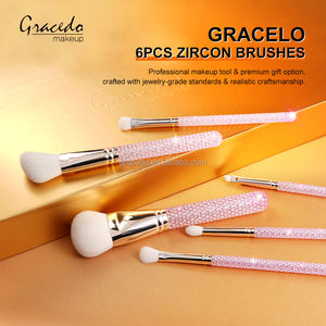 Lanzamiento <span class=keywords><strong>de</strong></span> Fábrica 2026, Juego <span class=keywords><strong>de</strong></span> 6 Brochas <span class=keywords><strong>de</strong></span> Maquillaje Faciales con Mango <span class=keywords><strong>de</strong></span> Plástico y Pelo Sintético con Incrustaciones <span class=keywords><strong>de</strong></span> Circonio, Personalización <span class=keywords><strong>de</strong></span> Lujo con Brillo - Product Image 6