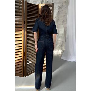 Salopette en jean bleue - Bleu - Product Image 5