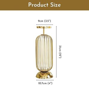 Candelabro Moderno de Lujo en Oferta, Candelabro de 1 Brazo, Portavelas de Metal, Centro de Mesa para Bodas, Decoración para el Hogar - Product Image 3