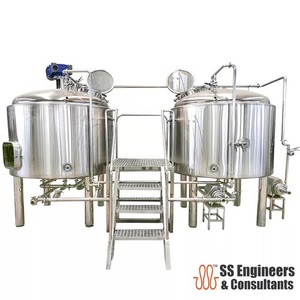 Équipement de brassage industriel entièrement automatique 200L, grande machine en acier inoxydable, moteur, pompe à engrenages, boîte de vitesses, PLC, 250 kW, garantie 1 an - Product Image 2