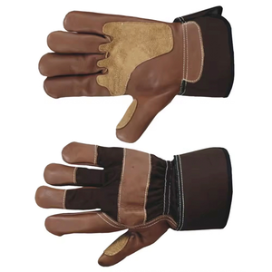 Guantes de Trabajo de Cuero Vacuno Hechos a Medida para Hombre, Guantes Resistentes y Duraderos de Cuero Vacuno Canadiense con Corte Reflectante Antideslizante - Product Image 5