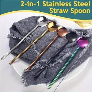 Agitadores de Cócteles de Acero Inoxidable Multicolor de Primera Calidad, Duraderos, Resistentes a la Oxidación, Elegantes Utensilios de Bar para Mezclar Bebidas, Regalos - Product Image 3