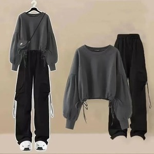 New Trending Sweat Suits Stylish Custom Design 2 Piece Set 100% <b>Organic</b> Cotton Full Sleeves Woman Premium Quality Tracksuits - Product Image 4