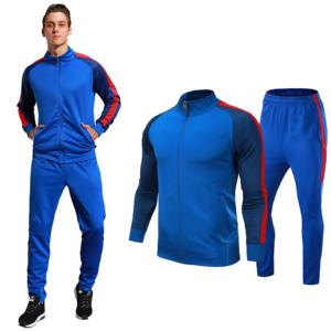 Ropa deportiva de poliéster de alta calidad para hombre, chándal con bolsillos y cremallera, 100% poliéster - Product Image 3