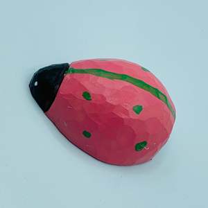Sculture in legno fatte a mano coccinella temperamatite artigianato in bambù e legno - Product Image 6