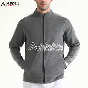 Sudadera con cremallera de mezcla de algodón para hombre, cómoda sudadera de moda informal de calle para uso diario - Product Image 1