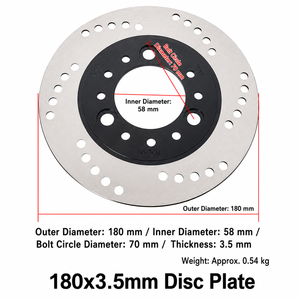 유압식 디스크 브레이크 로터 180mm 전면 신형 스테인리스 스틸 58mm 내경 전기 오토바이용 - Product Image 1