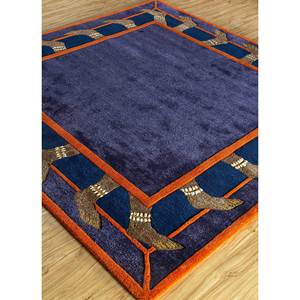 Alfombra de Lana y Viscosa Azul Hecha a Mano con Técnica Tufted, Estilo Chino Tradicional, Modelo Top-107, 10mm de Grosor, para el Hogar, Pasillo, Habitaciones Juveniles, de Jaipur Wunderkammer - Product Image 2