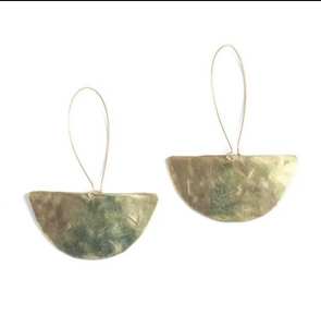 Boucles d'oreilles longues bohèmes en laiton fini or poli, modèle pour femmes, bijoux de soirée, qualité export, directement de l'usine - Product Image 2