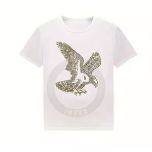 Camisetas de diamantes de imitación de secado rápido para hombres, camisetas de diamantes de imitación para hombres teñidos lisos, camisetas de diamantes de imitación para hombres de bajo precio - Product Image 2