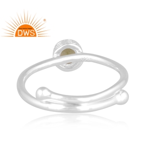 Hot selling fine sterling silver natural <b>Peridot</b> gemstone stackable <b>ring</b> custom jewelry manufacturer - Product Image 4