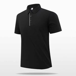 Polo chemise Senior sens hommes affaires sans couture glace soie T-shirt hommes revers haut ample mode manches courtes Fitness - Product Image 2