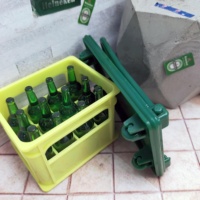 Nouvel Arrivage : Ensemble de Jouets DIY pour Maison de Poupée Miniature Échelle 1:12, en Plastique Moulé, comprenant Chariot, Panier, Bouteilles et Meubles Unisexe, Vert/Jaune