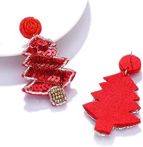 Pendientes de Navidad de plata 925 con chapado en oro muñeco de nieve Santa árbol Stud pendiente joyería de fiesta para mujer pera diamante piedra principal - Product Image 3