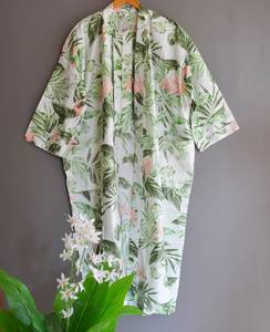 เสื้อคลุมยาวผ้าฝ้ายควิลท์สำหรับผู้หญิงทำด้วยมือเสื้อแจ็กเก็ตแบบรัดเอวแบบธรรมชาติ - Product Image 3