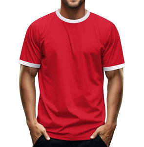 Camisetas Ringer para hombre de alta calidad 100% algodón Opciones personalizables Precios de salida de fábrica Suministro a granel - Product Image 3