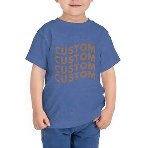 Nouveaux enfants T-shirt à manches longues 100% coton vierge enfants bébé fille garçon t-shirts impression de logo personnalisé - Product Image 1