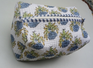 Pochette de toilette unisexe en coton imprimé à la main, petite trousse de voyage, imprimé autruche, fermeture éclair, imperméable, style bohème - Product Image 6