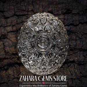 Handmade Beautiful Smoky <b>Quartz</b> Carving Natural Gemstone in Elegant Oval Cut for Jewelry 33x21 MM Bulk <b>Product</b> - Product Image 4