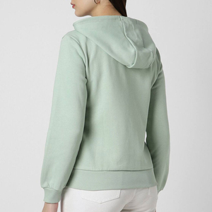 เสื้อฮู้ดมีซิปสำหรับผู้หญิงผ้าฝ้าย100% ด้านหน้าระบายอากาศได้ดีทนทานมีความต้องการสูง - Product Image 3