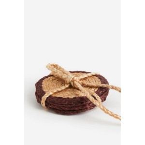 Ensemble de sous-verres créatifs en osier et rotin pour le thé accessoires de cuisine sous-verres en osier et jute avec support design unique fait à la main - Product Image 3