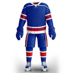 Uniforme de hockey sobre hielo de tacto suave al mejor precio de fábrica, uniforme de hockey sobre hielo al por mayor para unisex con servicio OEM - Product Image 1