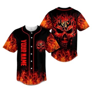 Camiseta de Béisbol Retro para Hombre, Diseño Completo con Botones, Transpirable, de Alta Calidad, Bordado Negro, Estilo Clásico, de Poliéster, Venta al Por Mayor - Product Image 1