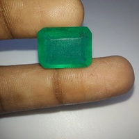 HAYAAT GEMS - Esmeralda Zambiana Natural Tratada con Calor de 10.90 Quilates, Corte Octogonal, 16x12 mm, para Anillo, Color Verde