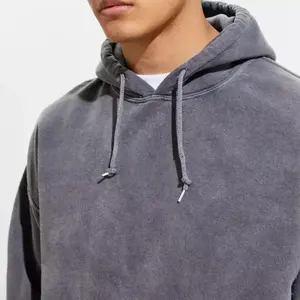 Offre Spéciale Pull Acid Wash Hoodies Premium Quality New Design Polyester/Coton Tricoté Polaire pour Hommes Bas quantité minimale de commande - Product Image 2