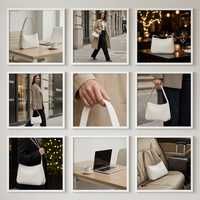 Sac à bandoulière minimaliste rétro des années 90 avec logo personnalisé, sac hobo pour femme, sac à main en cuir PU de haute qualité