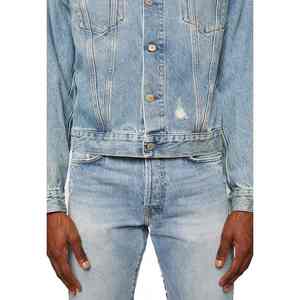 Veste en jean personnalisée pour homme – Tendance automne, style décontracté, col montant - Product Image 5