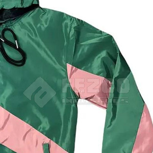 Conjunto Corto de Chaqueta y Pantalones Cortos de Nailon Transpirable con Logotipo Personalizado para Hombre, Chaqueta con Cremallera y Pantalones Cortos a Prueba de Viento, Diseño Sólido para Invierno - Product Image 4