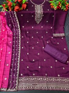 Traje Sharara de trabajo de secuencia bordada para mujer de diseñador tradicional indio para bodas y ropa paquistaní - Product Image 3